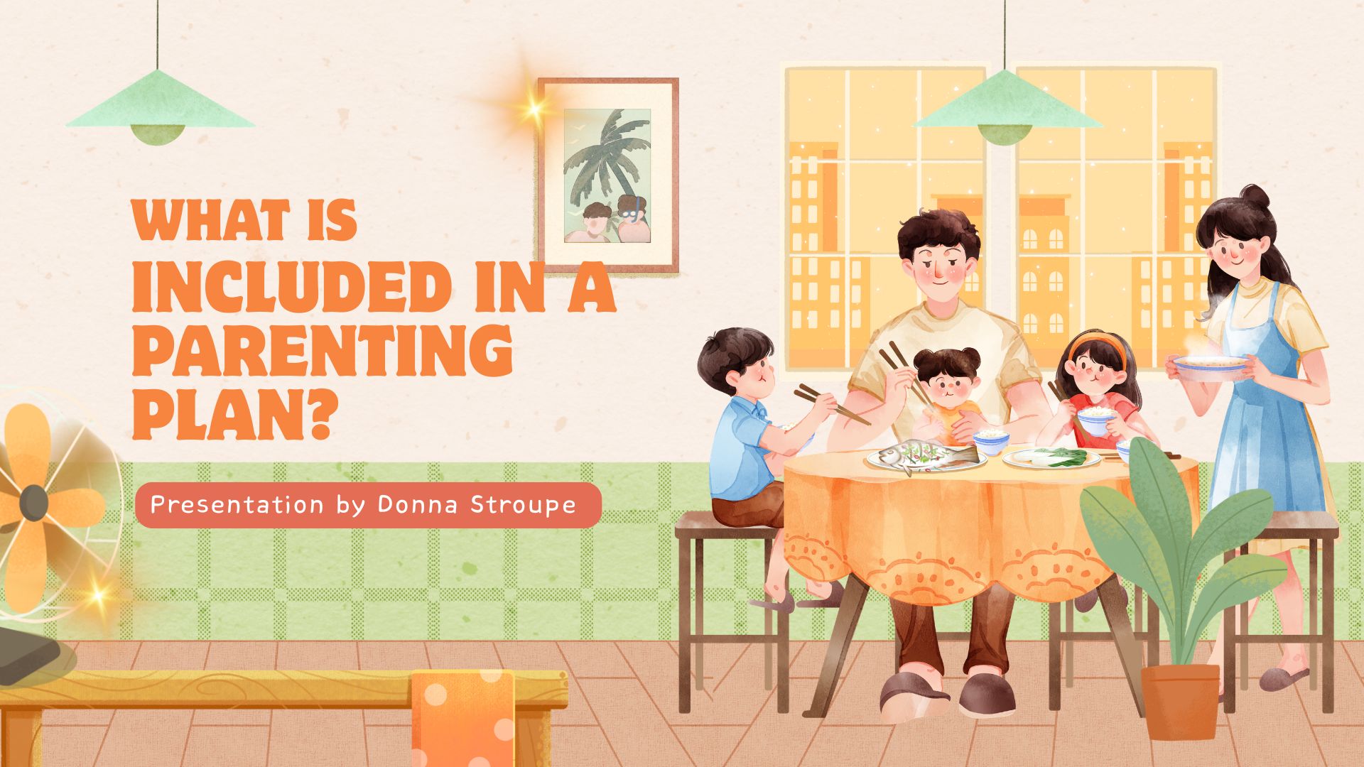 What can be included in a parenting plan?